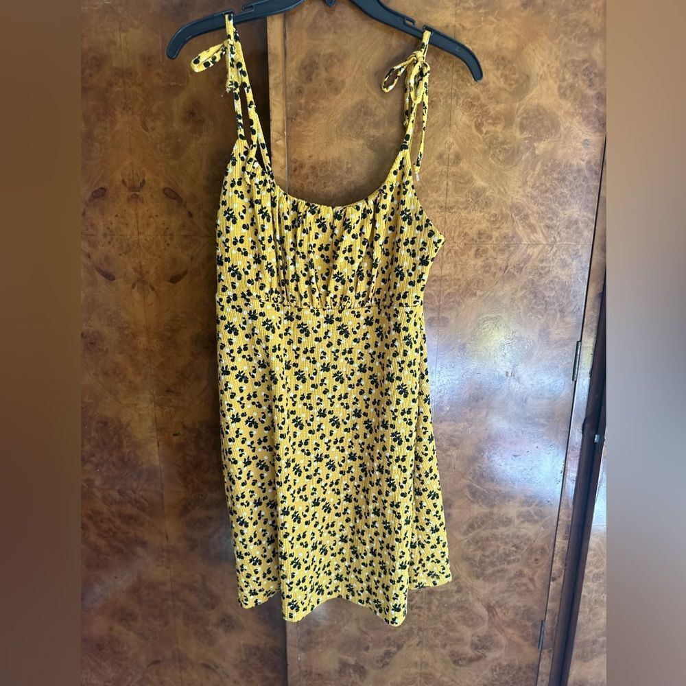 Topshop Yellow Floral Dress